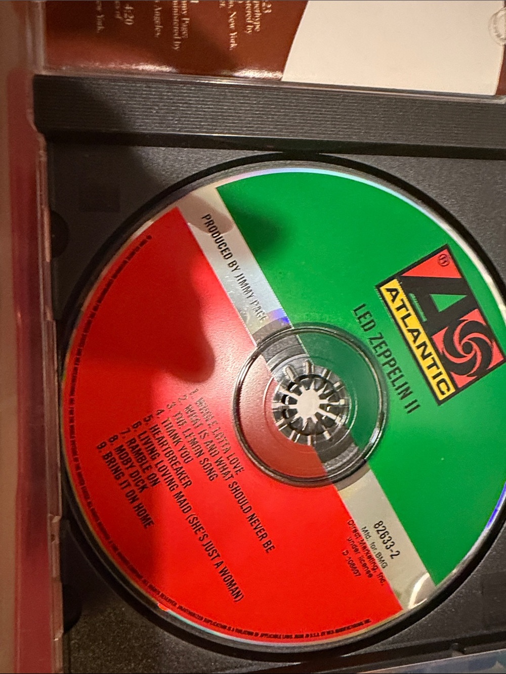 Led Zeppelin II CD - - Red & Green Disc